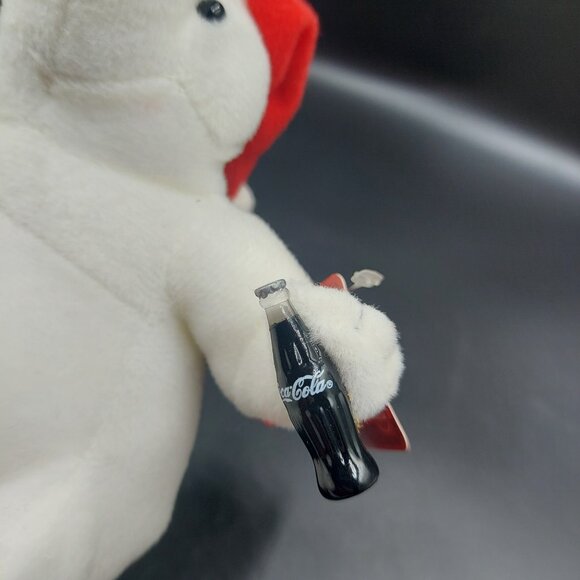 Vintage Collectible Coca-Cola Polar Bear Santa Bean Bag Plush by Beverly Hills - Picture 3 of 8